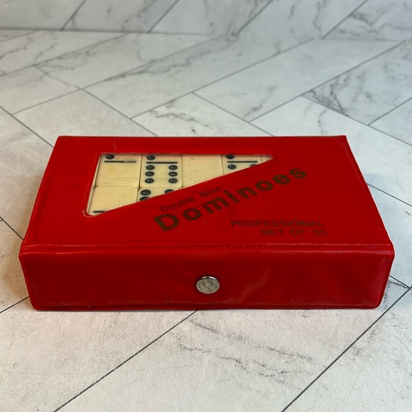 Double Nine Dominoes Professional Set Of 55 Pieces - Picture 3 of 5